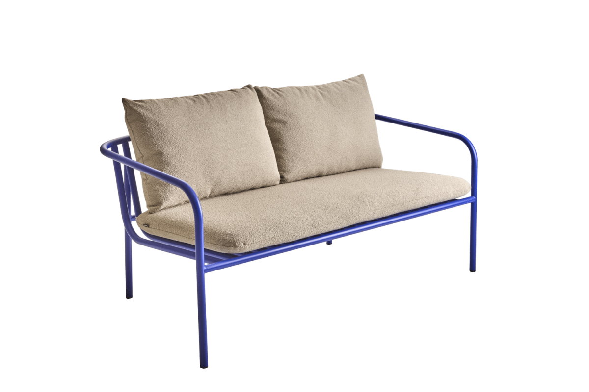 Bendt 2-sitssoffa Indigo Blue/Teddy Beige - Bild 3
