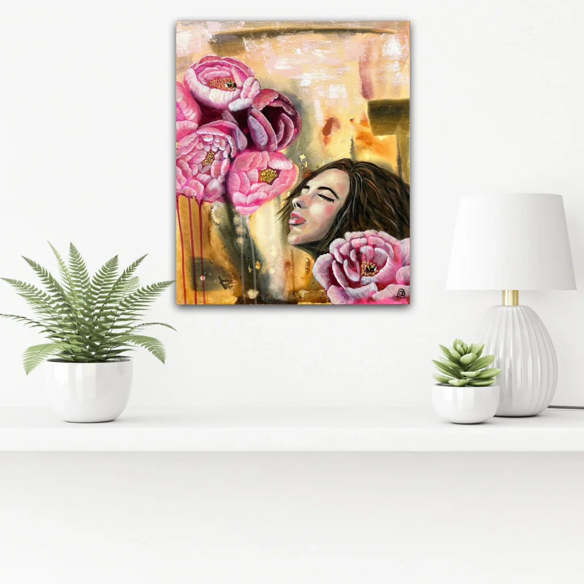 Harmony – en abstrakt harmonisk målning i ljusa och balanserade toner. Skapar lugn och ro i rummet. – Art by Lycke - Bild 3